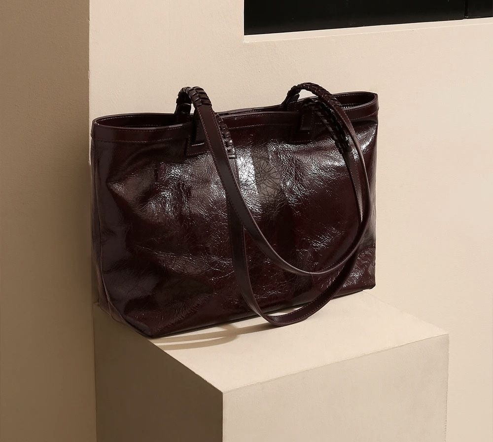 Vintage Fashion Large size High-end Genuine leather women Shoulder tote bags