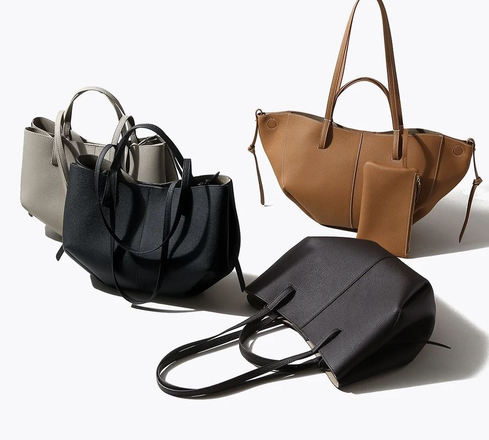 ladies Vintage Fashion Large capacity High-end Genuine leather women Shoulder tote bags