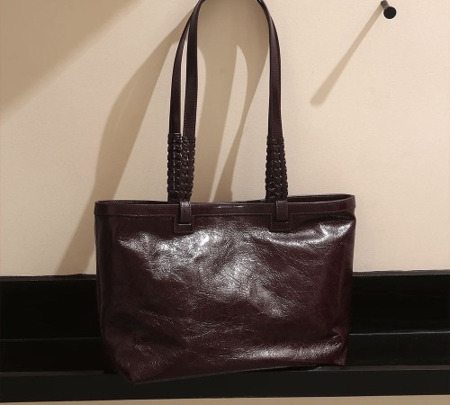 Vintage Fashion Large size High-end Genuine leather women Shoulder tote bags