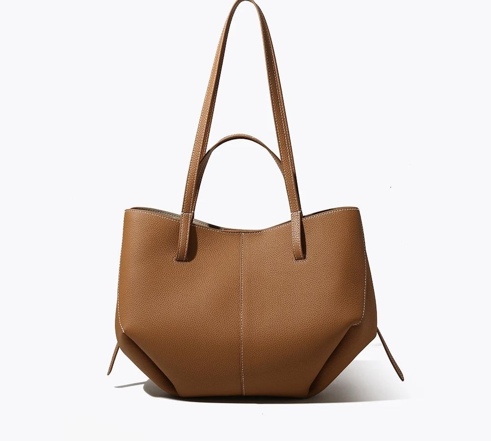 ladies Vintage Fashion Large capacity High-end Genuine leather women Shoulder tote bags