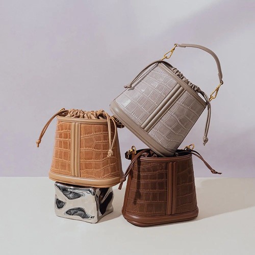 Crocodile Pattern Genuine Leather Women Shoulder Bag Vintage Simple Lady Handbag Crossbody