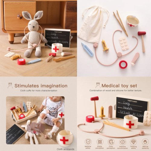 Wooden Montessori Medical Equipment Toys