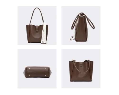 high-end fashion trends vintage Genuine Leather women Shoulder tote bags with big size