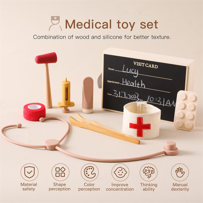Wooden Montessori Medical Equipment Toys